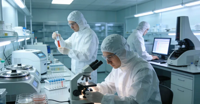 一位遗传咨询师正在通过平板电脑为日喀则的藏族家庭成员解读基因检测报告