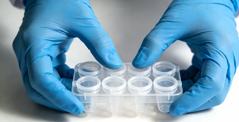 实验室技术人员在生物安全柜内进