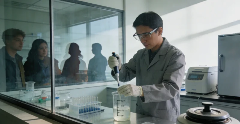 PCR检测实验室内部设备特写