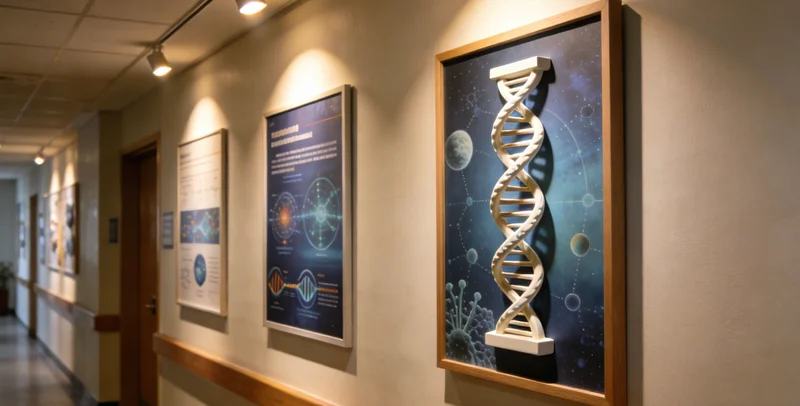 一位淮安中年男士正在诊所认真咨询医生关于健康风险的问题