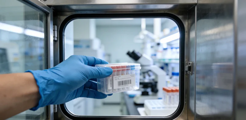 展示基因检测与淋巴瘤诊断关联的示意图