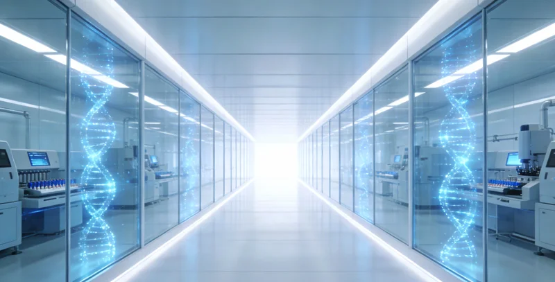 医生正在分析一份详细的医学检测