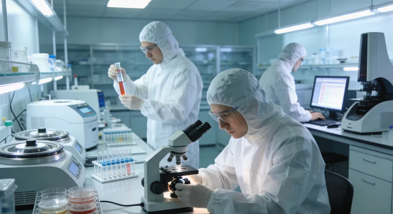 高科技基因测序仪器在实验室工作