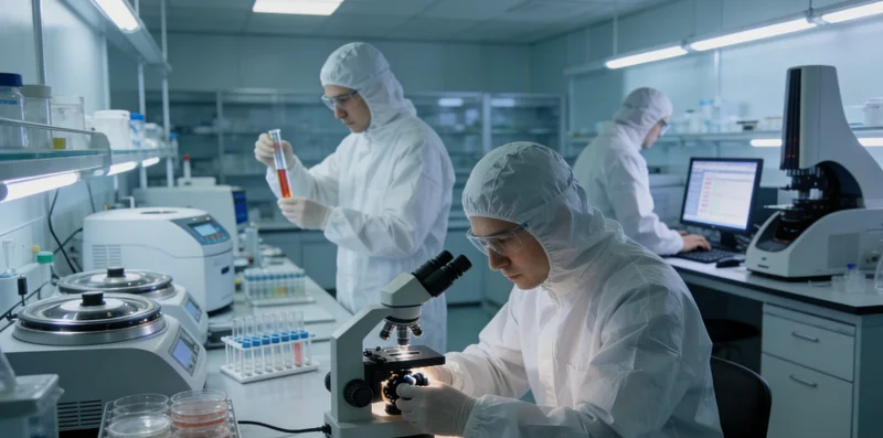 专业基因检测实验室工作场景