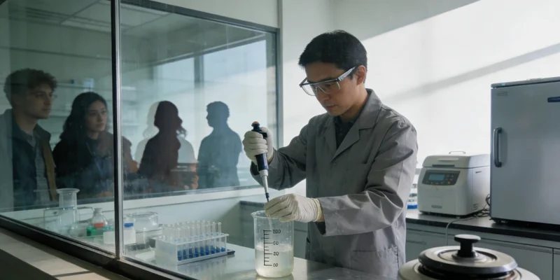 基因检测实验室工作场景