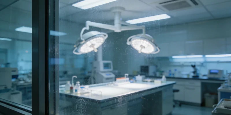 现代化实验室中，技术人员正在进