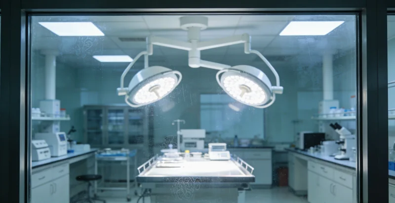 现代基因检测实验室工作场景