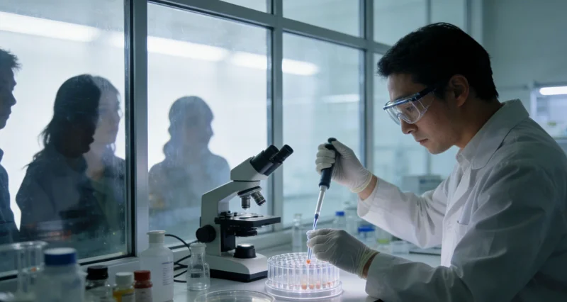 酒泉市民在医疗咨询台前了解胃癌基因检测相关信息