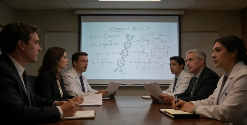 多位医生在会议室围绕检测报告和