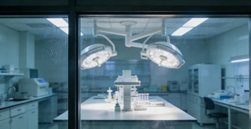 专业人员在实验室内操作精密仪器