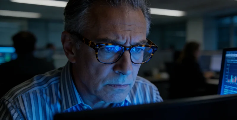 医生在诊室中，正向患者家属解读