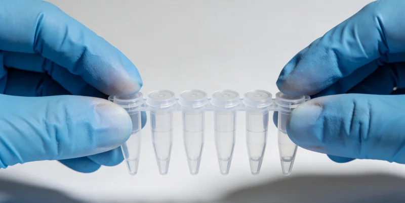 技术人员在生物安全柜内进行胸腔