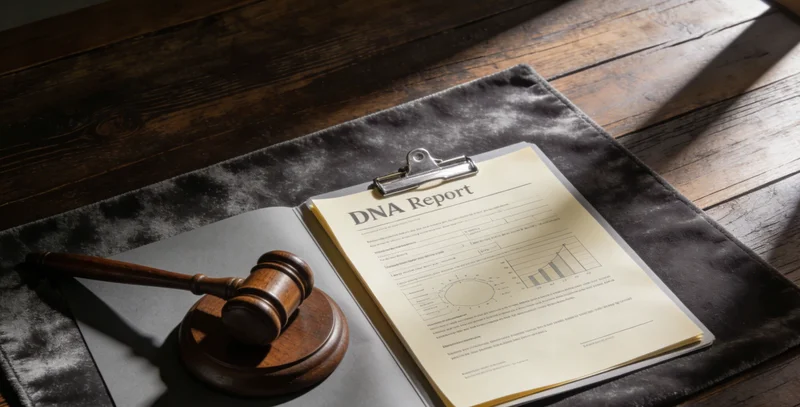 医生在诊室中，依据基因检测报告