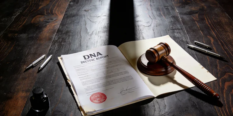 医生在办公室内，为患者解读基因