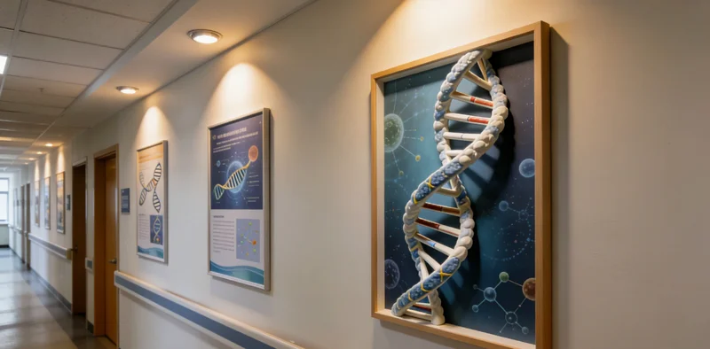 医生结合影像资料为患者家属解读