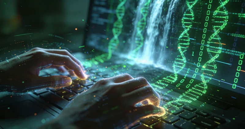 技术人员在实验室内进行基因测序