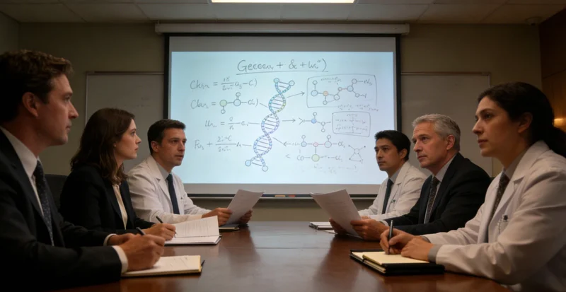 脑部医学影像与基因图谱结合示意图，展示脑膜瘤与基因检测的关联