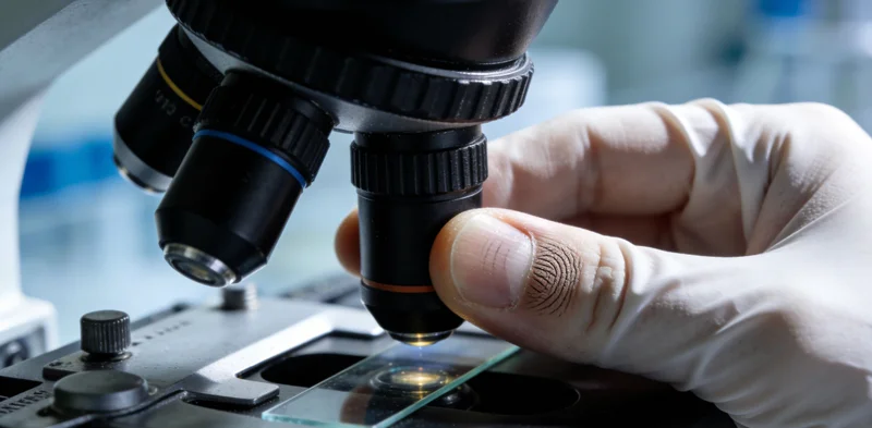 一位医生正在诊室内认真分析脑脊