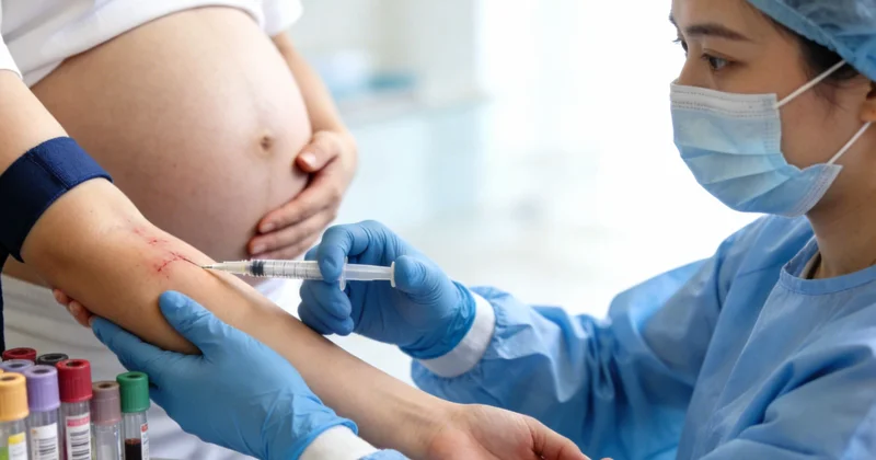 医生在诊室内，正向咨询者详细解