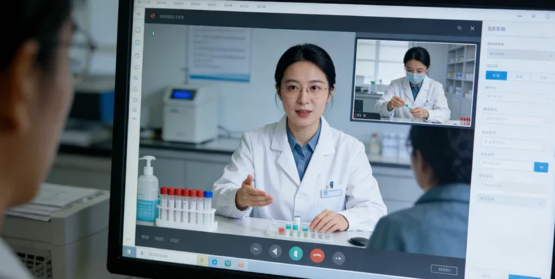 一位专业人士正在向他人展示并讲