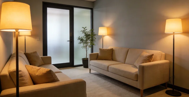 在舒适的咨询室里,一位专业的咨