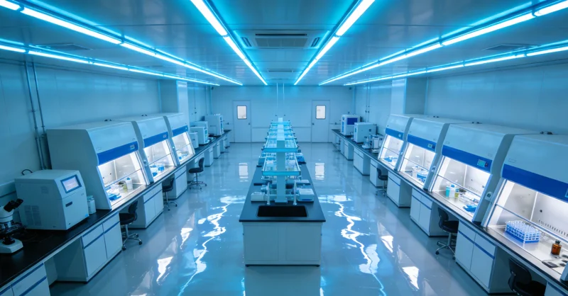 实验室内进行高通量测序仪操作的