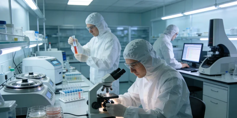 实验室技术人员正在进行PCR检