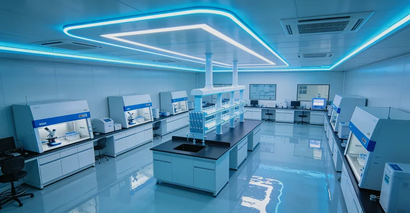 传统实验室微生物培养场景，显示