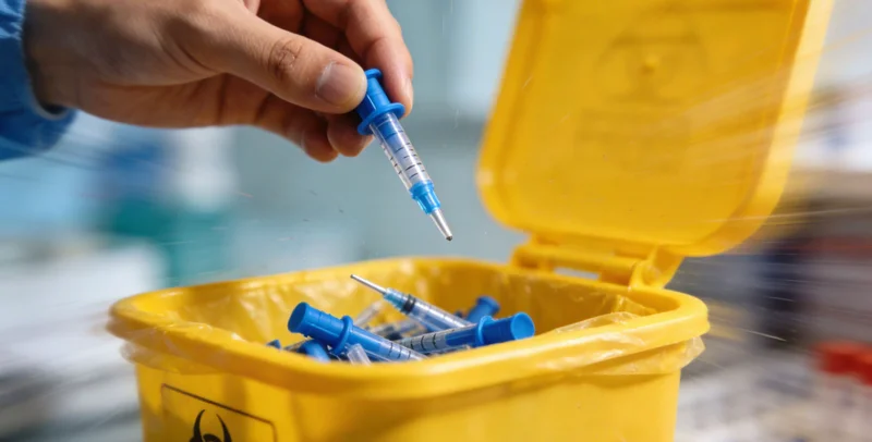 实验室技术人员正在进行样本处理