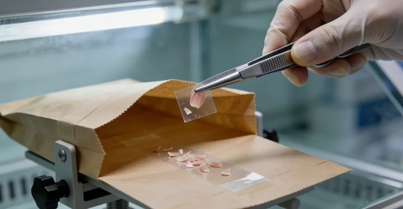 电子显微镜下的肺孢子菌形态示意