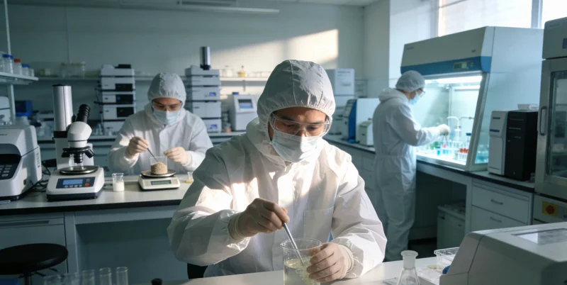 一位技术人员正在实验室操作精密