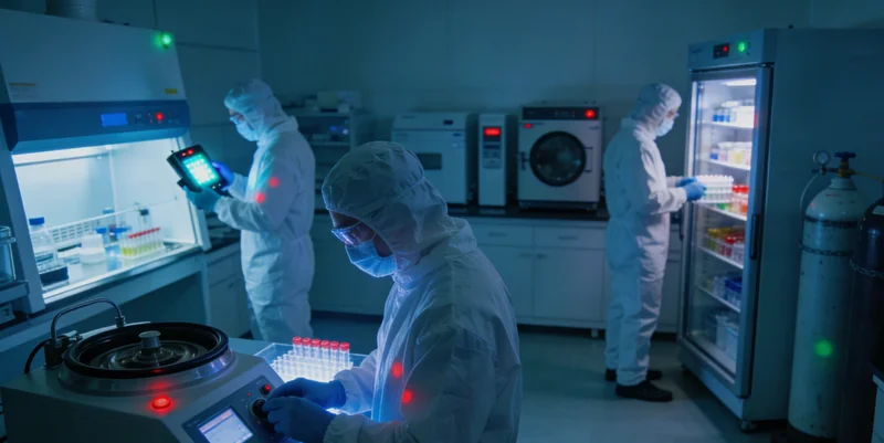 专业医学检验实验室内部，技术人