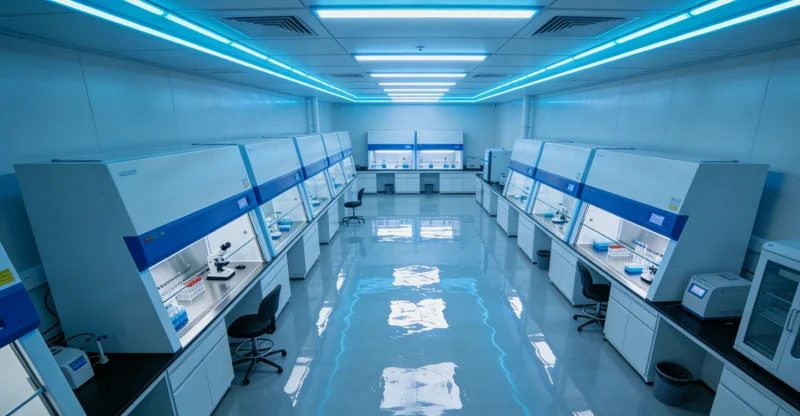 实验室人员进行基因检测操作的场