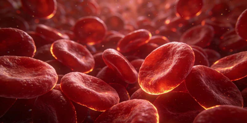 一位女性在诊室内查看检测报告,