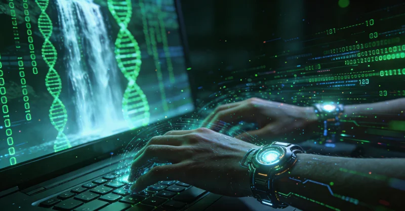 高科技基因测序设备工作场景