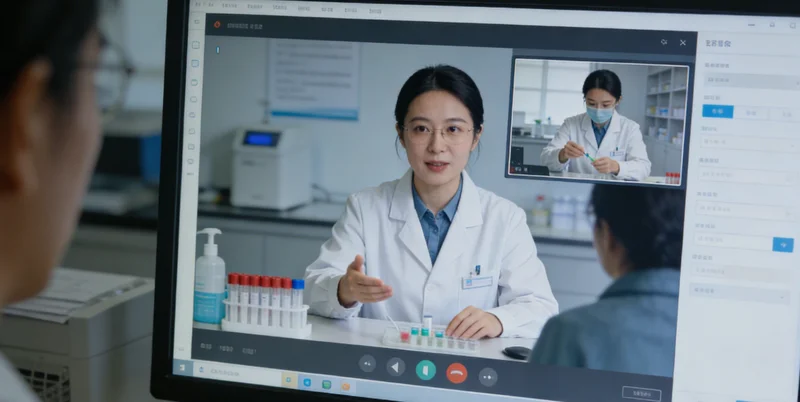 医护人员进行鼻咽拭子采样操作