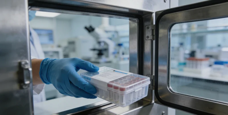 遗传咨询师正在为客户解读基因检测报告