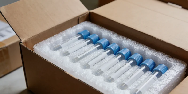 康复出院的患者与家属手持鲜花,