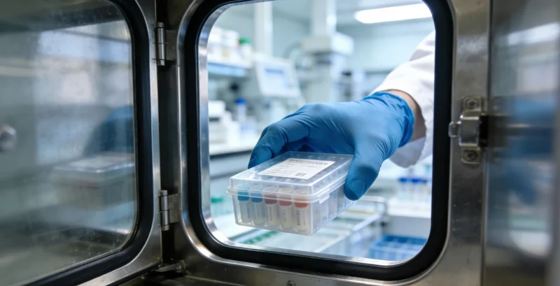 医生与患者家庭查看基因检测报告并亲切交流