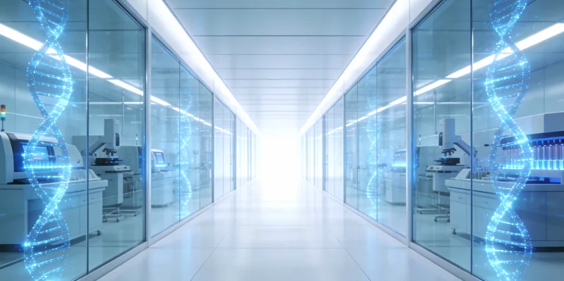 天津医院基因检测实验室工作场景