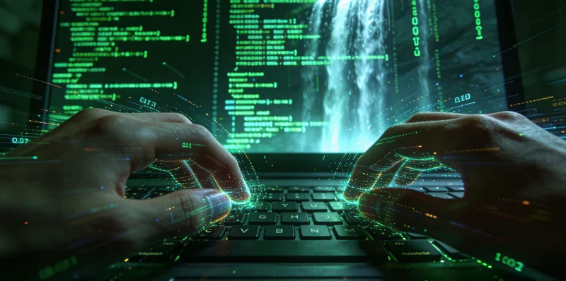 专业人员正在分析复杂的基因测序