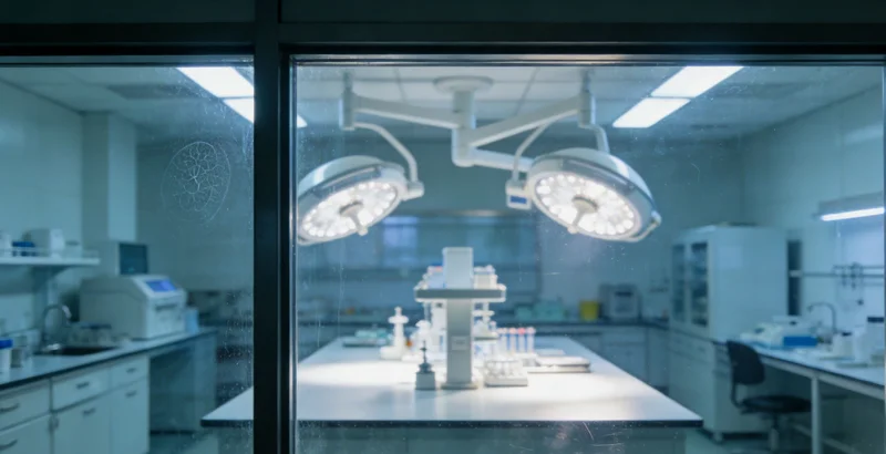 高科技基因测序实验室内部工作场