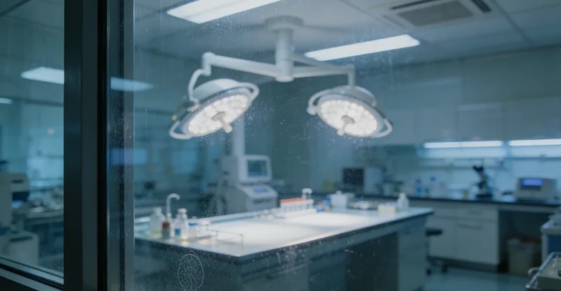 高科技基因测序实验室内部，技术