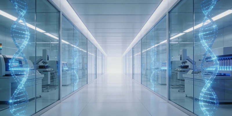 基因检测实验室工作场景