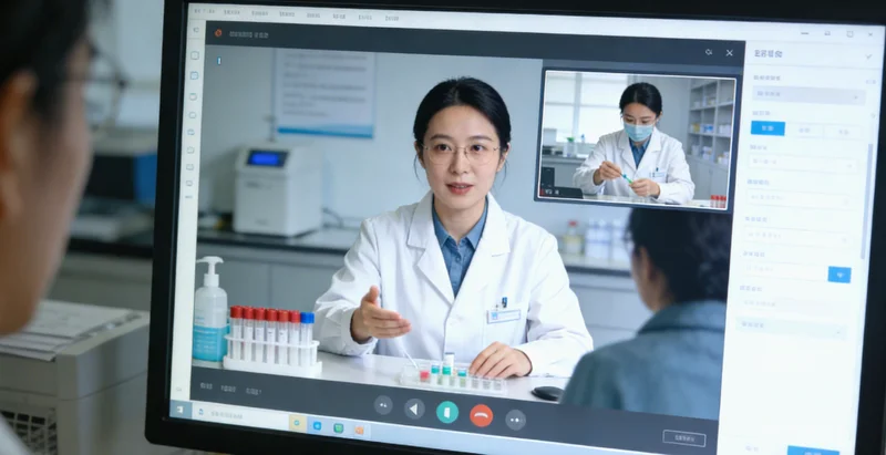 本地服务人员正在指导市民进行样