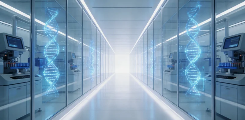 基因检测实验室工作场景