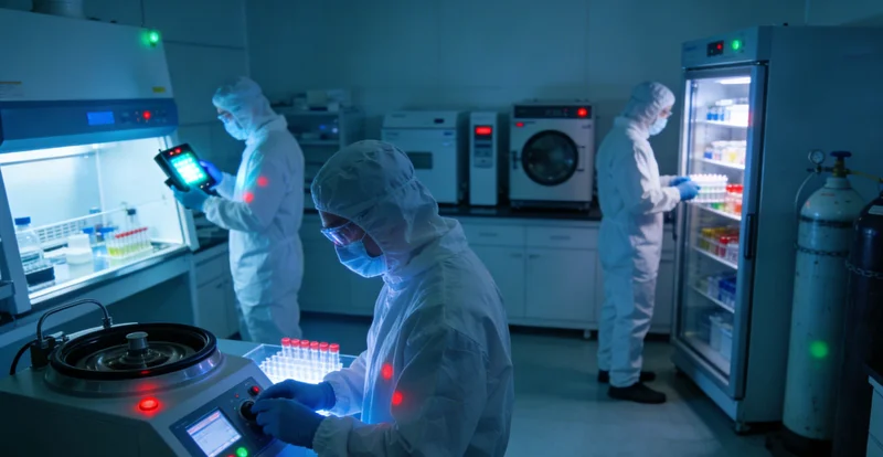 实验室内技术人员正在进行PCR