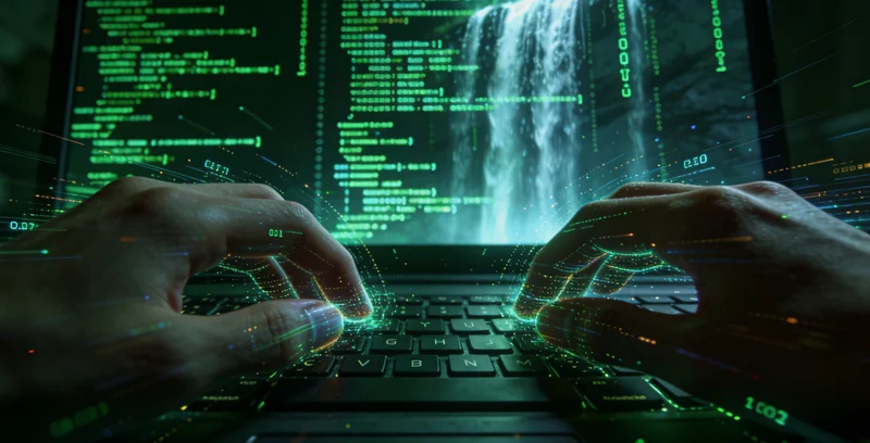 先进的基因测序仪器正在运行,旁