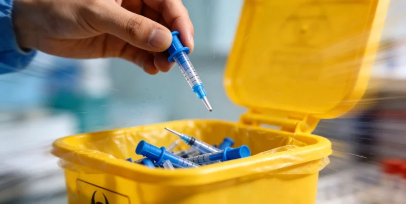 医疗人员正在进行支气管镜检查，