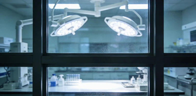 医学实验室技术人员正在操作先进